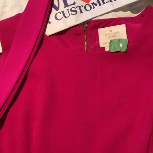 Kate Spade “Sicily” Pink A-Line Crepe Dress 14  Full Zip Back SEE PICS - Picture 9 of 12